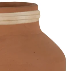 Rattan Rim Hand-Thrown Terracotta Vase-Kirkland's Home Outlet