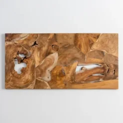 Raw Teak Root Panel Wall Plaque-Kirkland's Home Discount