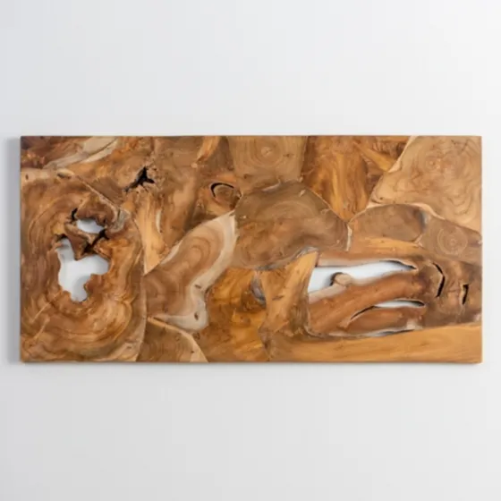 Raw Teak Root Panel Wall Plaque-Kirkland's Home Discount