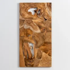 Raw Teak Root Panel Wall Plaque-Kirkland's Home Discount