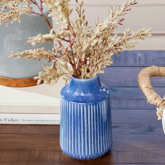 Reactive Ribbed Vase, 7 In.-Kirkland's Home Fashion