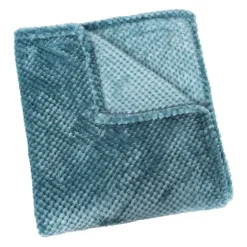 Real Teal Heavenly Plush Bubble Throw-Kirkland's Home Clearance
