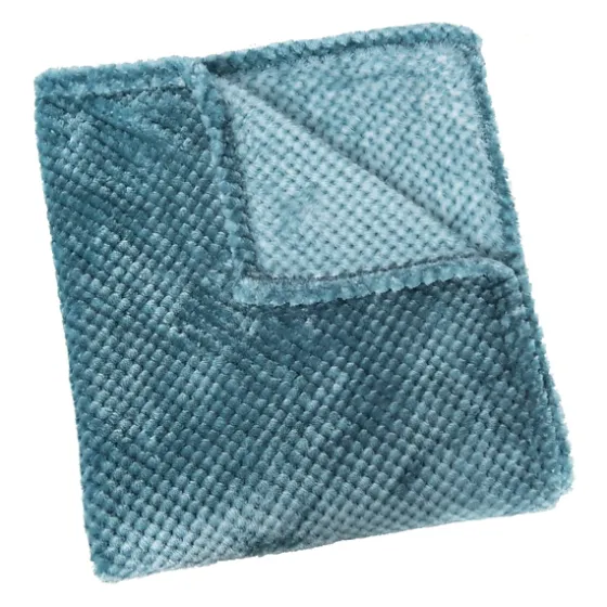 Real Teal Heavenly Plush Bubble Throw-Kirkland's Home Clearance