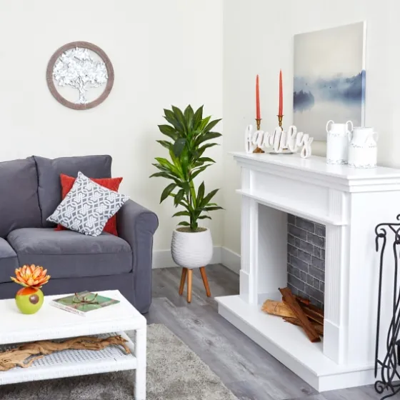 Real Touch Dracaena In Mossy Tripod Planter-Kirkland's Home Outlet