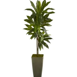 Real Touch Dracaena Tree In Green Planter, 4.5 Ft.-Kirkland's Home Best Sale
