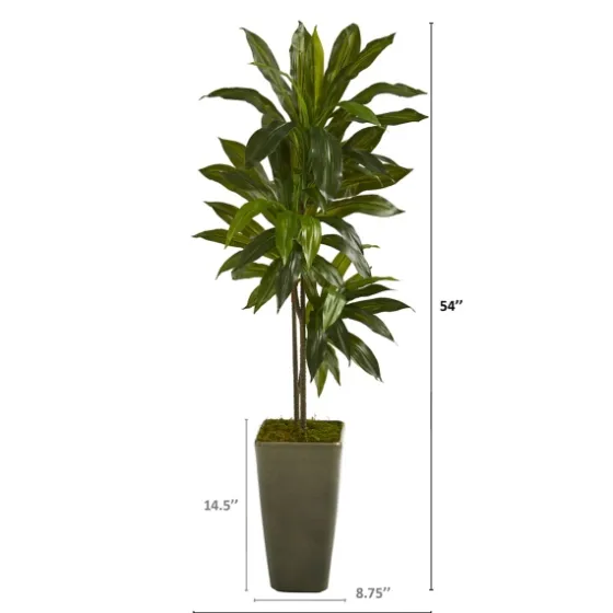 Real Touch Dracaena Tree In Green Planter, 4.5 Ft.-Kirkland's Home Best Sale