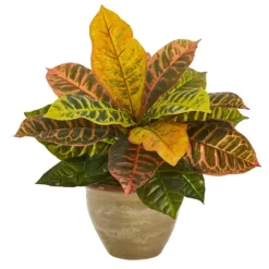 Real Touch Potted Garden Croton Plant-Kirkland's Home Cheap