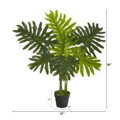 Real Touch Potted Tree Philodendron, 36 In.-Kirkland's Home Clearance