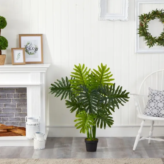 Real Touch Potted Tree Philodendron, 40 In.-Kirkland's Home Discount