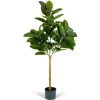 Real Touch Rubber Tree In Black Pot, 4 Ft.-Kirkland's Home Best