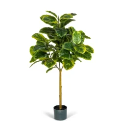Real Touch Variegated Ficus Altissima Tree, 4 Ft.-Kirkland's Home Best