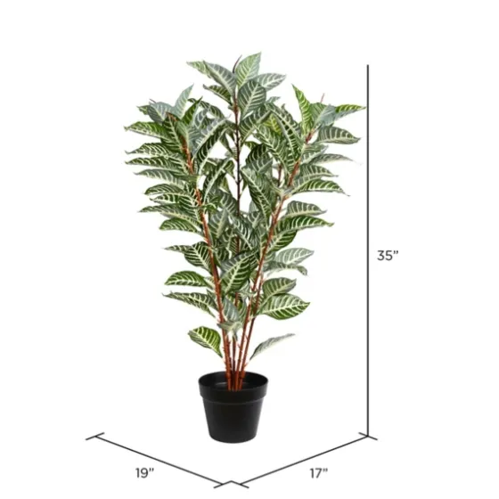 Real Touch Zebra Plant In Nursery Planter-Kirkland's Home Cheap