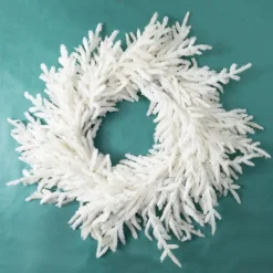 Real-Touch Flocked Norfolk Pine Wreath-Kirkland's Home Flash Sale