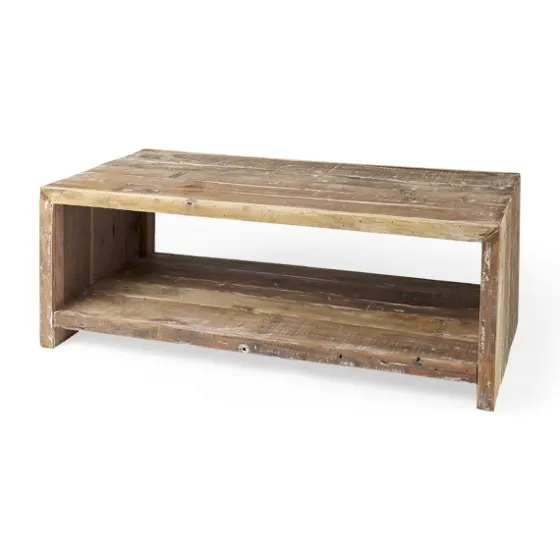 Reclaimed Natural Wood Distressed Coffee Table-Kirkland's Home Flash Sale