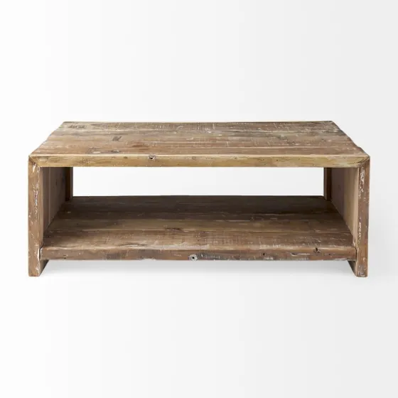 Reclaimed Natural Wood Distressed Coffee Table-Kirkland's Home Flash Sale