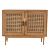 Reclaimed Pine And Woven Cane Cabinet-Kirkland's Home Shop