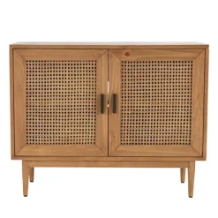 Reclaimed Pine And Woven Cane Cabinet-Kirkland's Home Shop