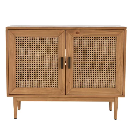 Reclaimed Pine And Woven Cane Cabinet-Kirkland's Home Shop