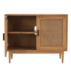 Reclaimed Pine And Woven Cane Cabinet-Kirkland's Home Shop