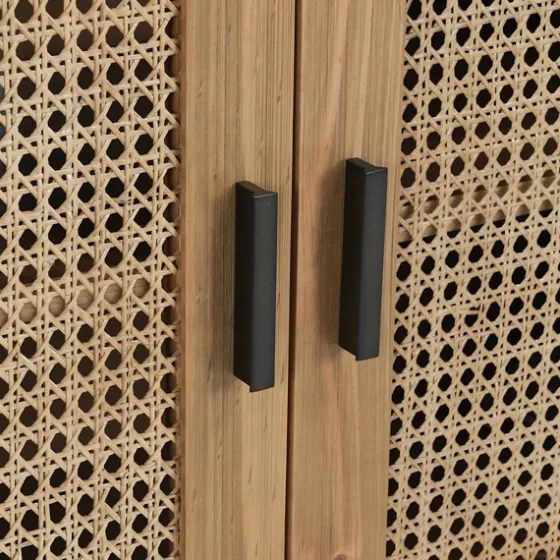 Reclaimed Pine And Woven Cane Cabinet-Kirkland's Home Shop