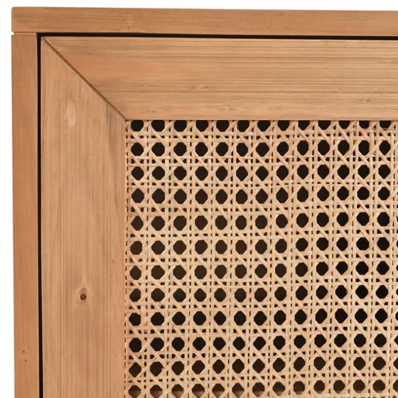 Reclaimed Pine And Woven Cane Cabinet-Kirkland's Home Shop