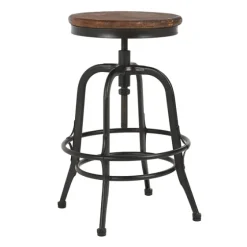 Reclaimed Pine Wood Adjustable Counter Stool-Kirkland's Home Outlet
