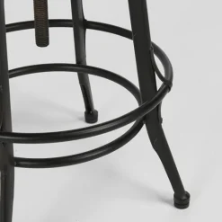 Reclaimed Pine Wood Adjustable Counter Stool-Kirkland's Home Outlet