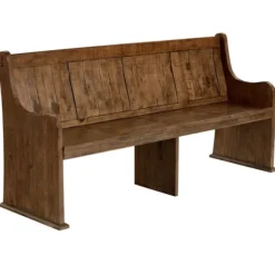 Reclaimed Pine Wood High Back Pew Dining Bench-Kirkland's Home Cheap