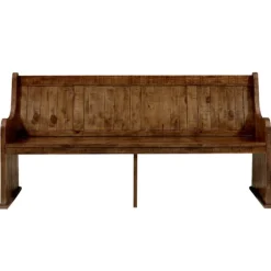 Reclaimed Pine Wood High Back Pew Dining Bench-Kirkland's Home Cheap