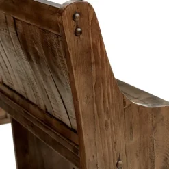Reclaimed Pine Wood High Back Pew Dining Bench-Kirkland's Home Cheap