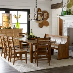 Reclaimed Pine Wood High Back Pew Dining Bench-Kirkland's Home Cheap