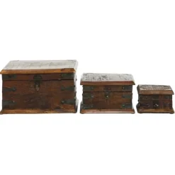 Reclaimed Wood Antique Box Set, Set Of 3-Kirkland's Home Best Sale