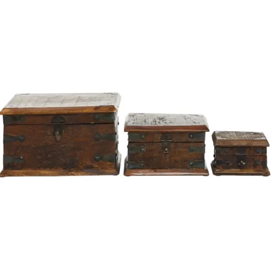 Reclaimed Wood Antique Box Set, Set Of 3-Kirkland's Home Best Sale