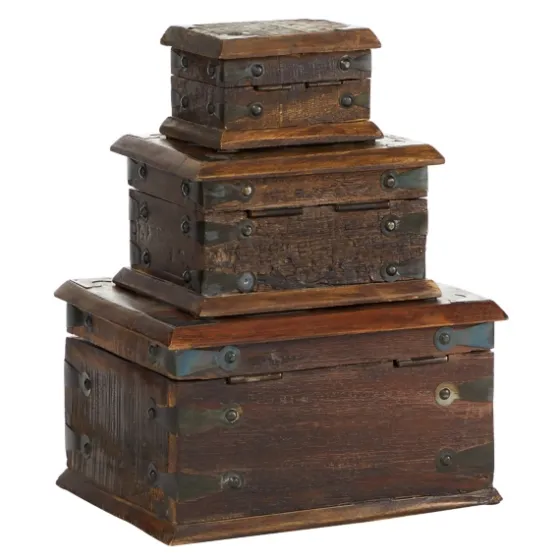 Reclaimed Wood Antique Box Set, Set Of 3-Kirkland's Home Best Sale