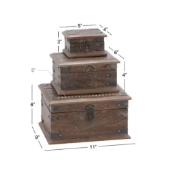 Reclaimed Wood Antique Box Set, Set Of 3-Kirkland's Home Best Sale