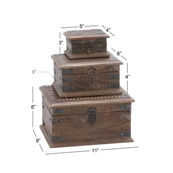 Reclaimed Wood Antique Box Set, Set Of 3-Kirkland's Home Best Sale
