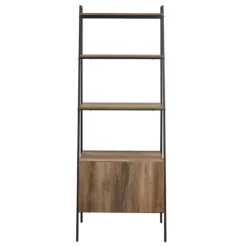 Reclaimed Wood Modern Ladder Bookcase With Cabinet-Kirkland's Home Fashion