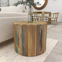 Reclaimed Wood Round Accent Table-Kirkland's Home Cheap