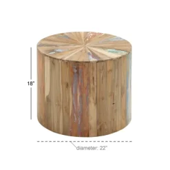 Reclaimed Wood Round Accent Table-Kirkland's Home Cheap