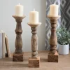 Reclaimed Wooden Banister Candle Holders, Set Of 3-Kirkland's Home Cheap