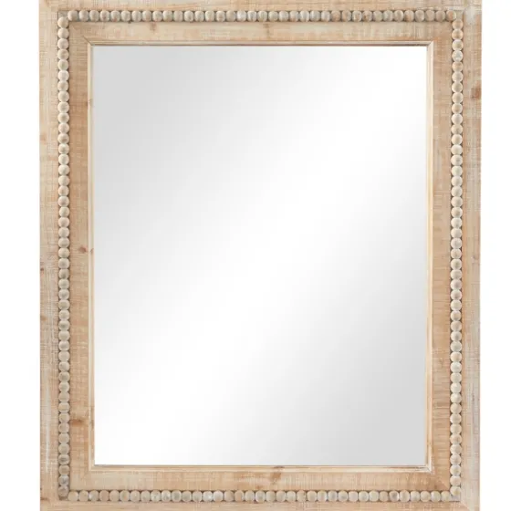 Rectangle Distressed Beaded Wall Mirror-Kirkland's Home Outlet