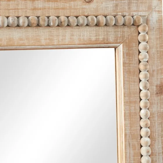 Rectangle Distressed Beaded Wall Mirror-Kirkland's Home Outlet