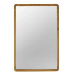 Rectangle Light Brown Wood Wall Mirror-Kirkland's Home Clearance