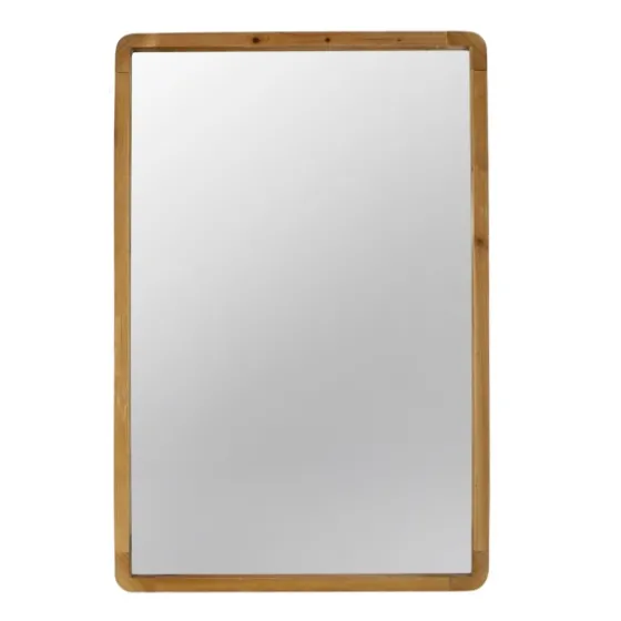 Rectangle Light Brown Wood Wall Mirror-Kirkland's Home Clearance