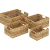 Rectangular Baskets With Metal Handles, Set Of 4-Kirkland's Home Discount