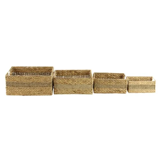 Rectangular Baskets With Metal Handles, Set Of 4-Kirkland's Home Discount