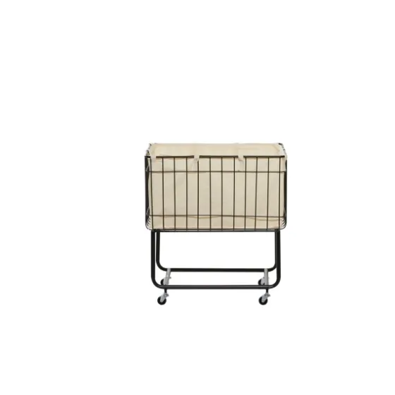 Rectangular Black Rolling Storage Cart-Kirkland's Home Flash Sale