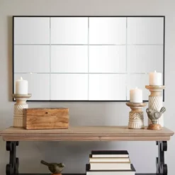 Rectangular Windowpane Grid Mirror, 23X40 In.-Kirkland's Home Store