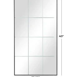 Rectangular Windowpane Grid Mirror, 23X40 In.-Kirkland's Home Store