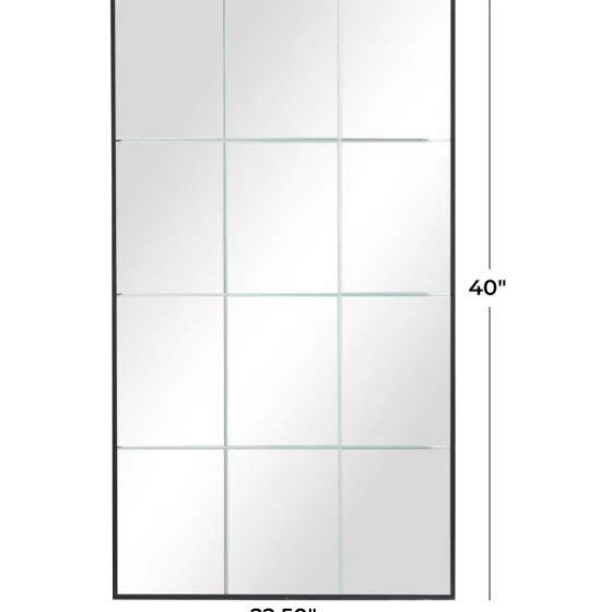 Rectangular Windowpane Grid Mirror, 23X40 In.-Kirkland's Home Store